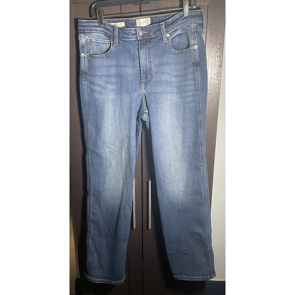 Universal Threads Hire Rise Straight Jeans Woman's 14R Medium Wash Stretch